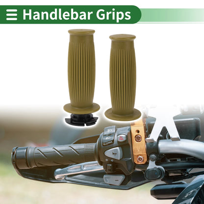 7/8" Hand Grips Cover Kit Handlebar End Grips TPU Yellow for Motorcycle