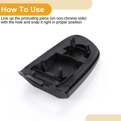 Black ABS Exterior Door Handle Cover Trim for Volvo XC90 (2010-2015)