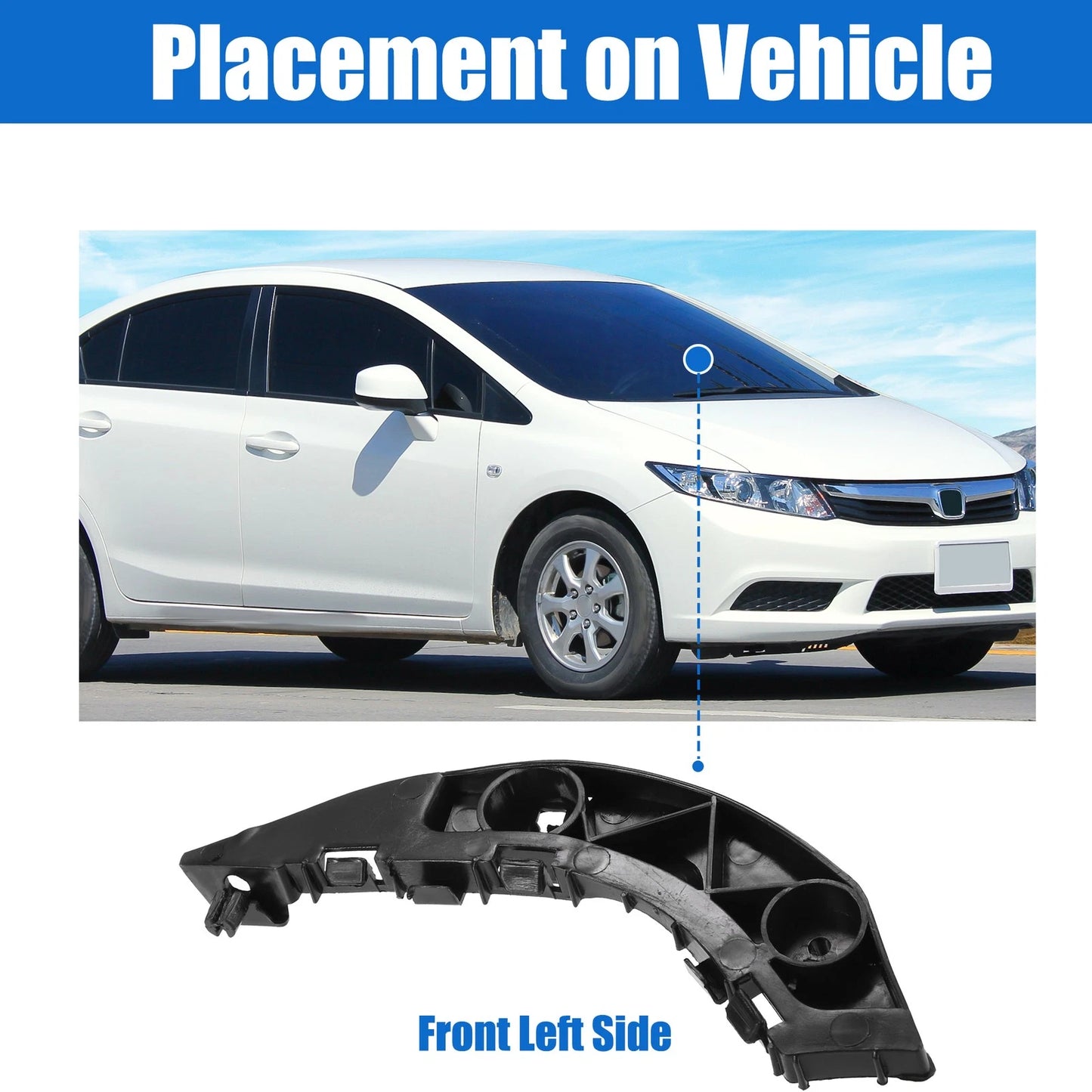 Left Side Front Bumper Mounting Bracket for Honda Civic (2006-2011)