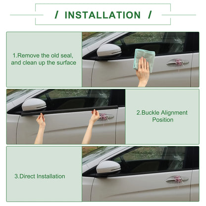 4 x Weatherstrip Window Seal for Toyota Prius (2004-2009) Black