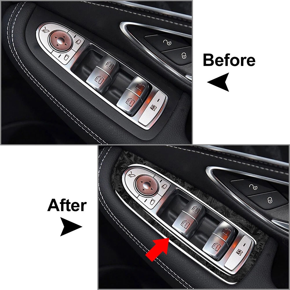 RHD Door Window Switch Panel Cover for Benz C Class, GLC Class (2015-2023)