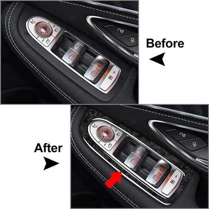 RHD Door Window Switch Panel Cover for Benz C Class, GLC Class (2015-2023)