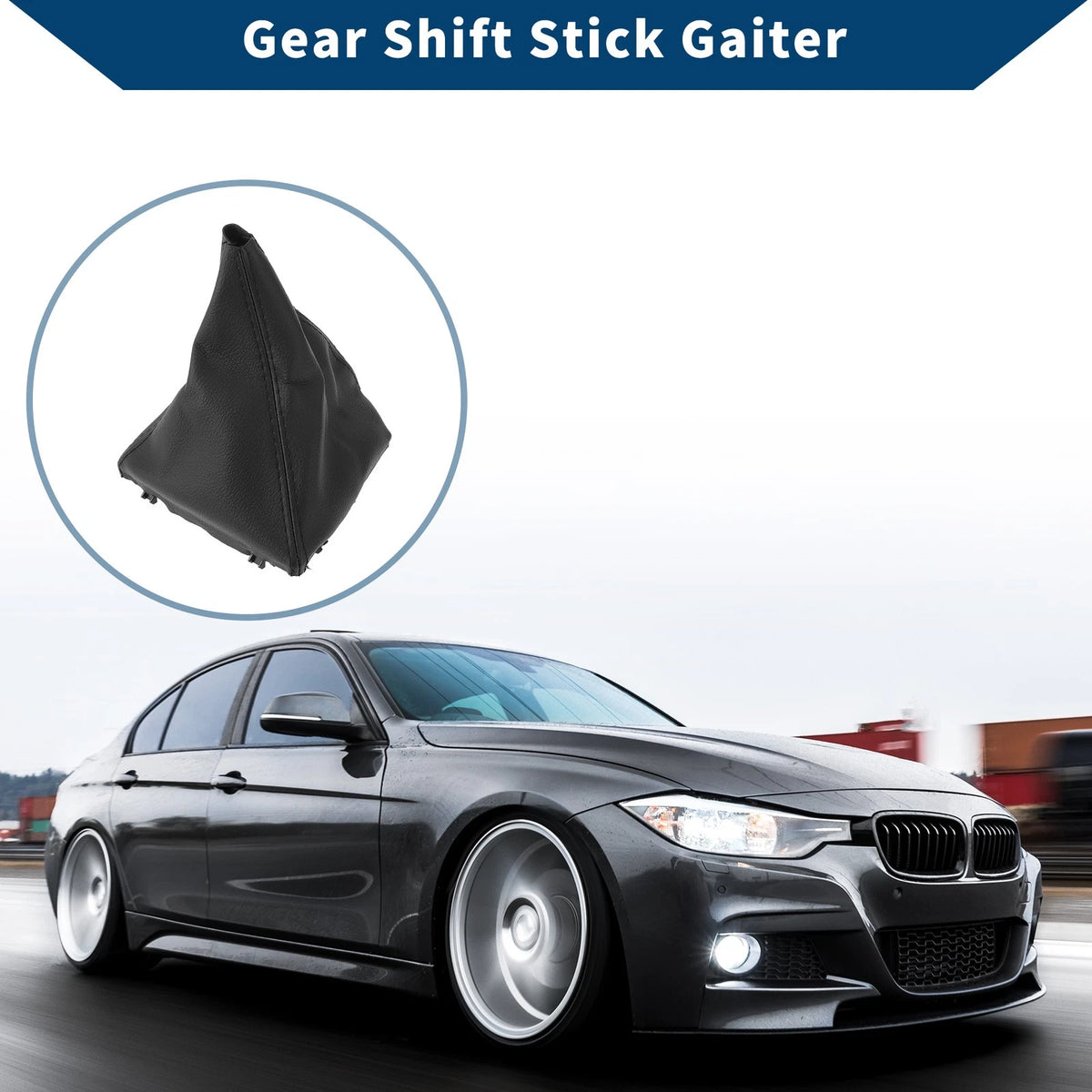 Black Leather Gear Shift Gaiter for BMW F30 F31 (2012-2018)