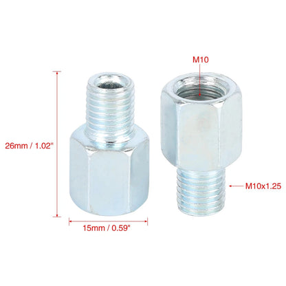 Rearview Mirror Adapter 2pcs 10mm RH to 10mm RH for Motorcycle Bike
