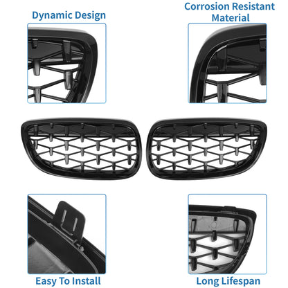 Front Hood Bumper Grille for BMW 328xi M3 335xi 328i 335i (2007-2013)