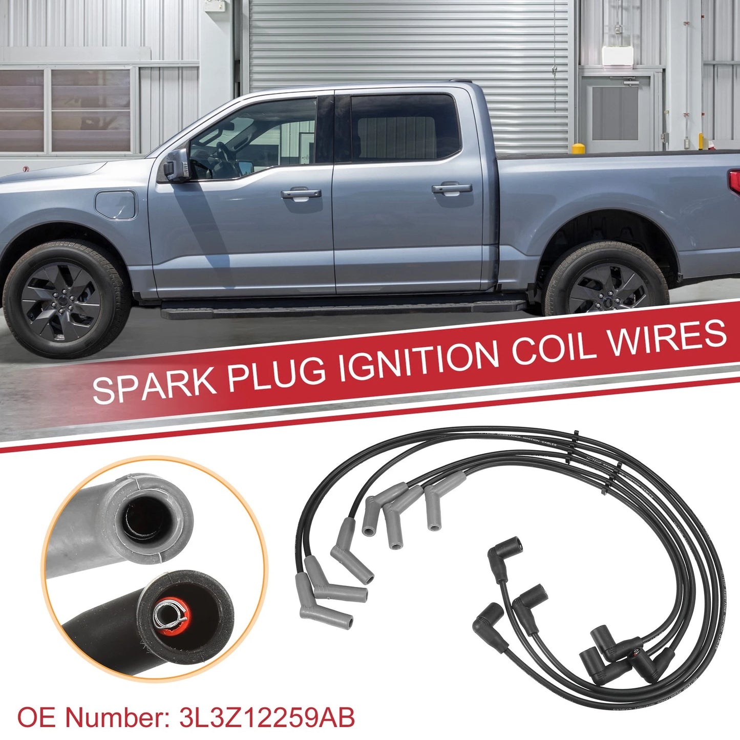 6 x Spark Plug Wire Ignition Coil Cables for Ford F-150 (2005-2008)