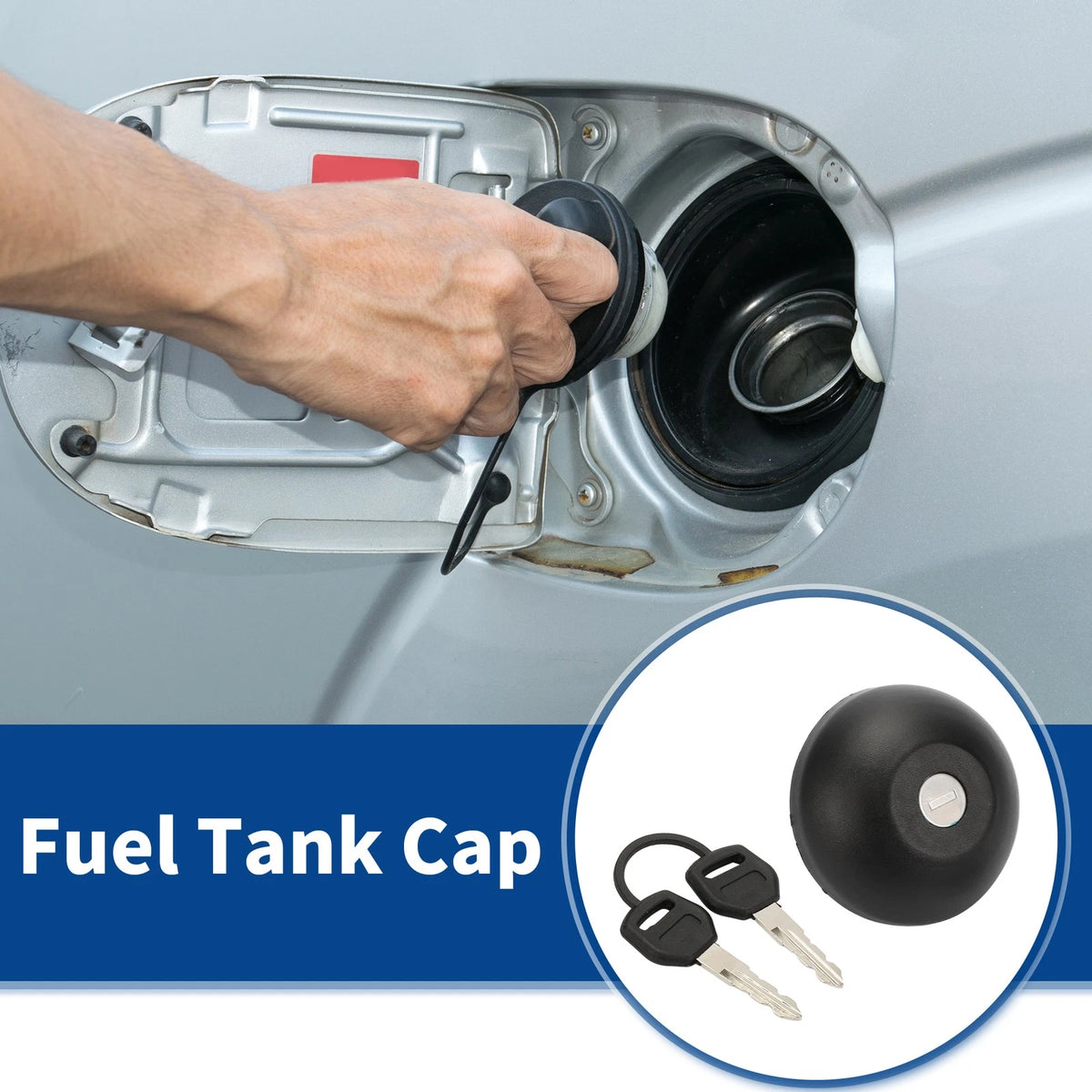 Locking Gas Cap Fuel Tank Cover with Keys for Renault Clio (1998-2006)