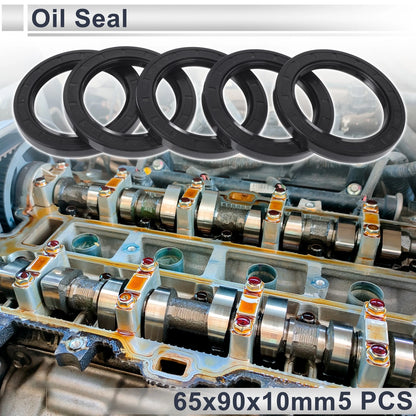 Oil Seal 65x90x10mm NBR Rubber Rotary Shaft Seal 5 Pcs for Make Model