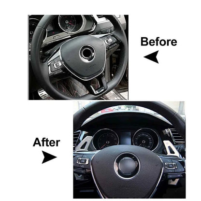 Red Steering Wheel Paddle Shifter Extensions for VW Tiguan Golf 7 Passat B8