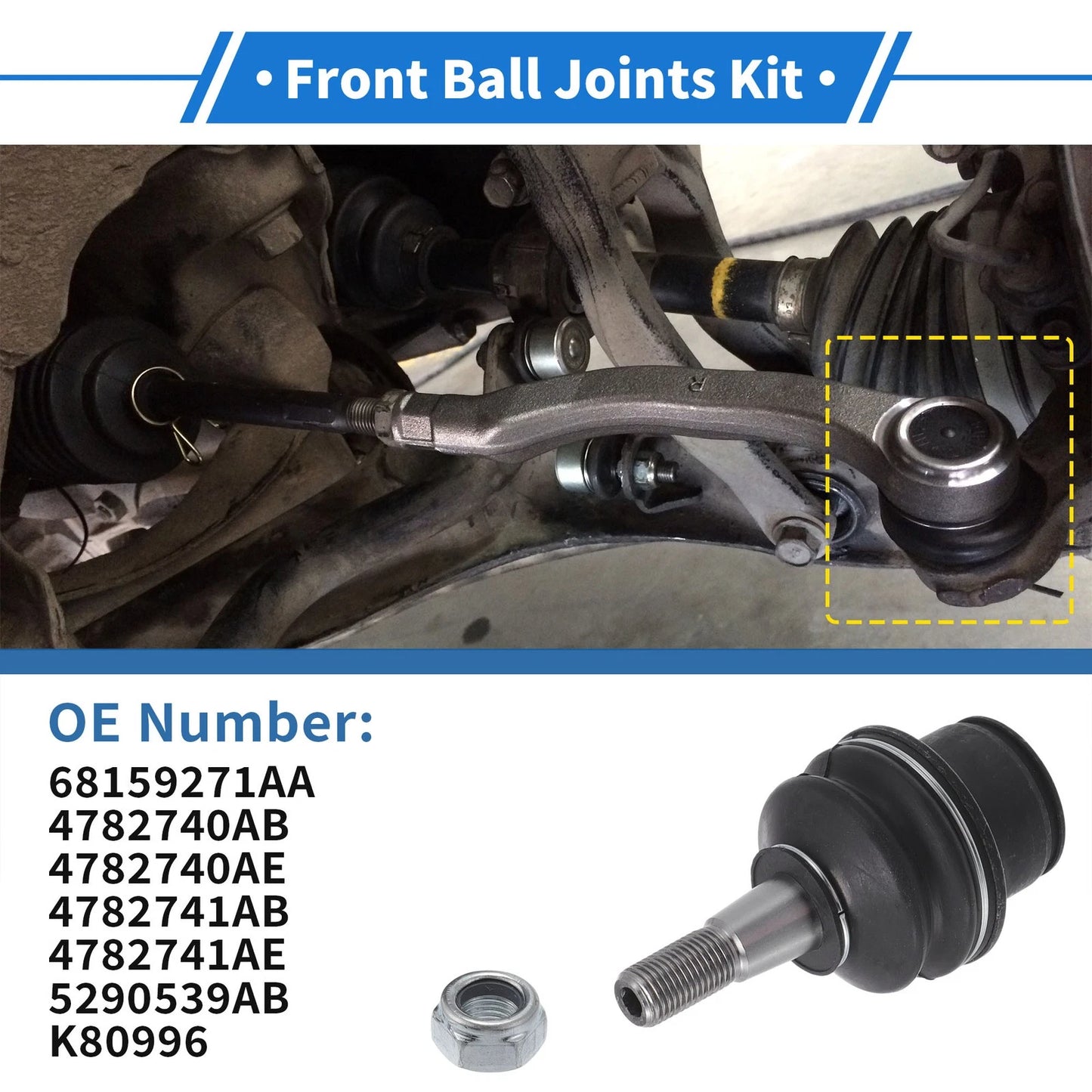 Front Lower Ball Joints for Chrysler 300C (2005-2019)