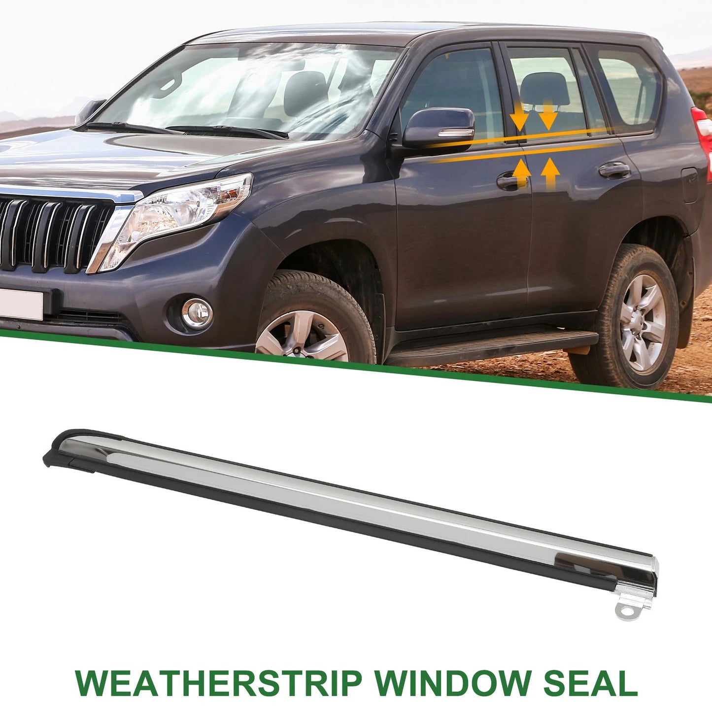 1pc Rear Left Weatherstrip Window Seal for Toyota Land Cruiser