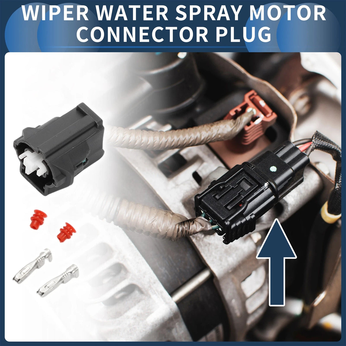Wiper Water Spray Motor Connector Plug  for Nissan Teana