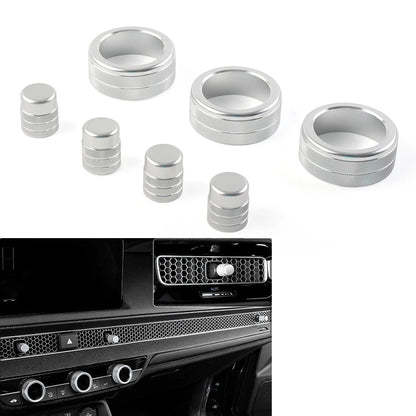 Knob Ring Cover Trim for Honda Civic 11th Gen 2022+ & CRV 2023-2024 Silver