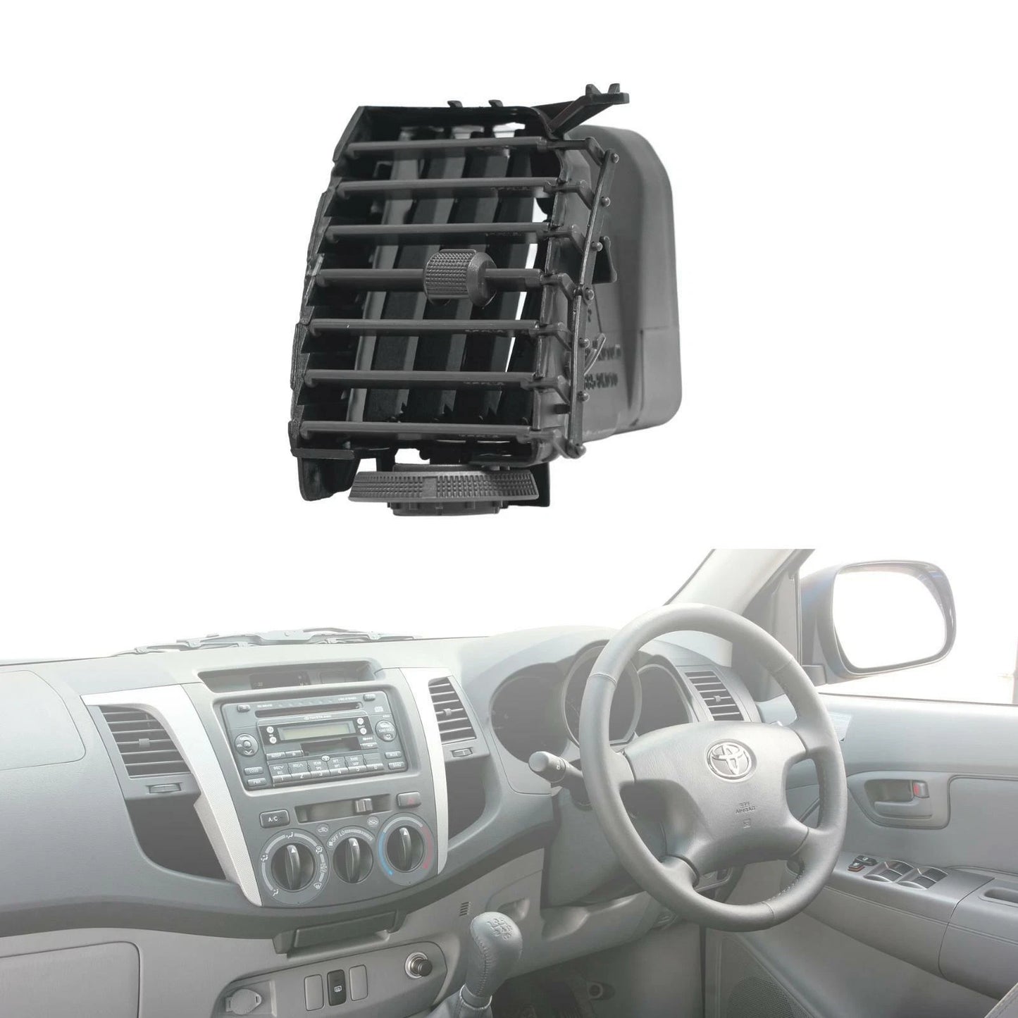 Grey LH Left Air Vent Grille for Toyota Hilux MK6 MK7 (2005-2014)
