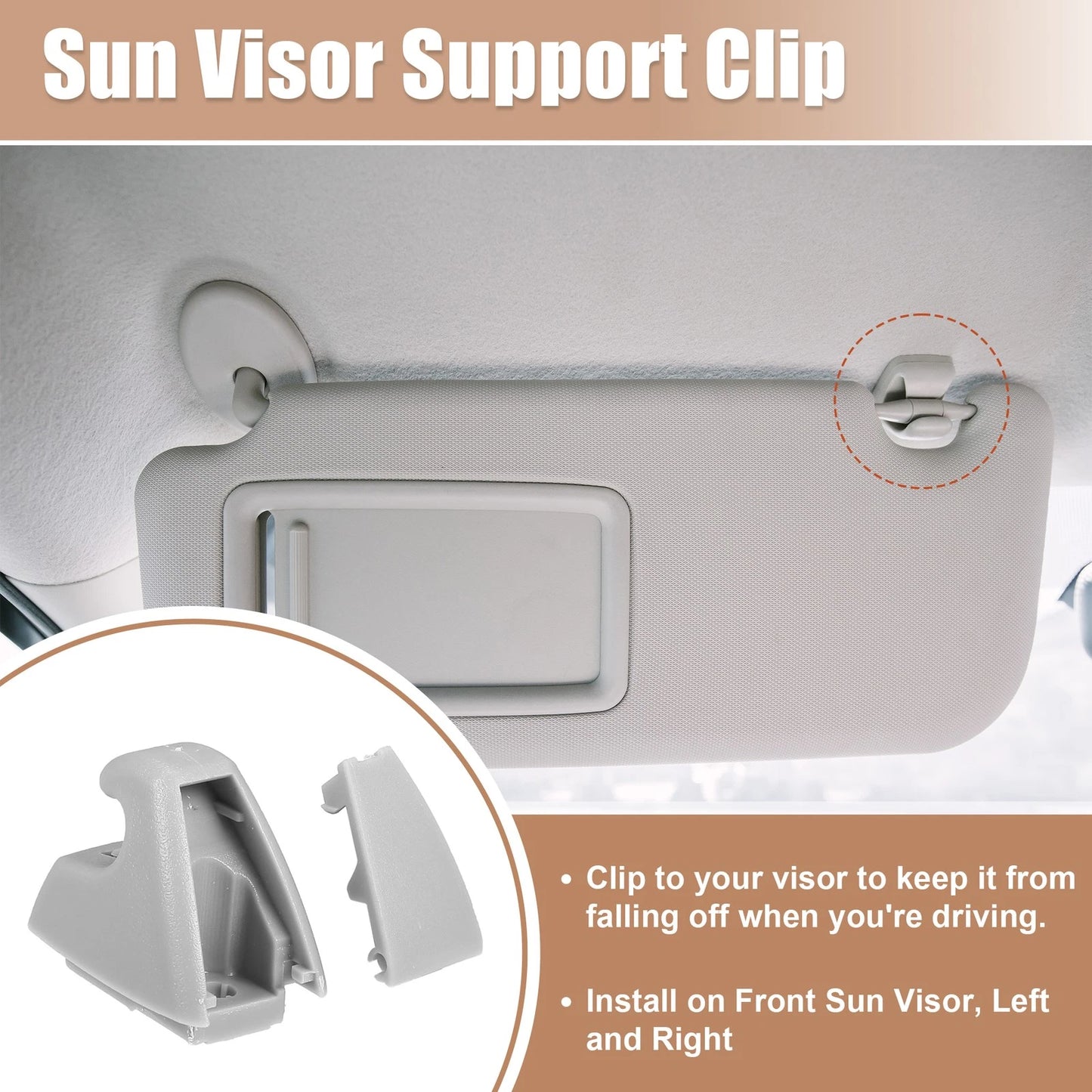 4pcs Gray Sun Visor Clip Retainer for Chevrolet Cruze