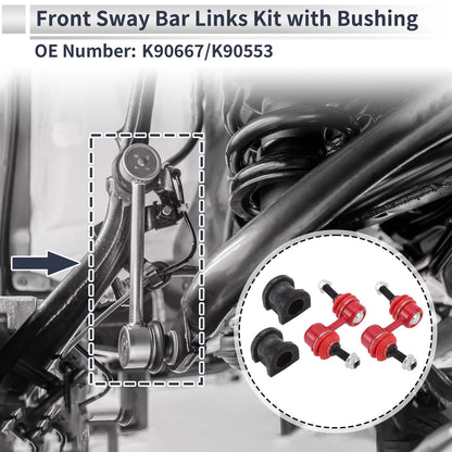 Front Stabilizer Bar Links 2 x Bushing for Honda CR-V (1997-2001)