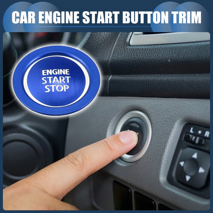 Blue Engine Start Stop Button Cover Set for Toyota Alphard 30 Series