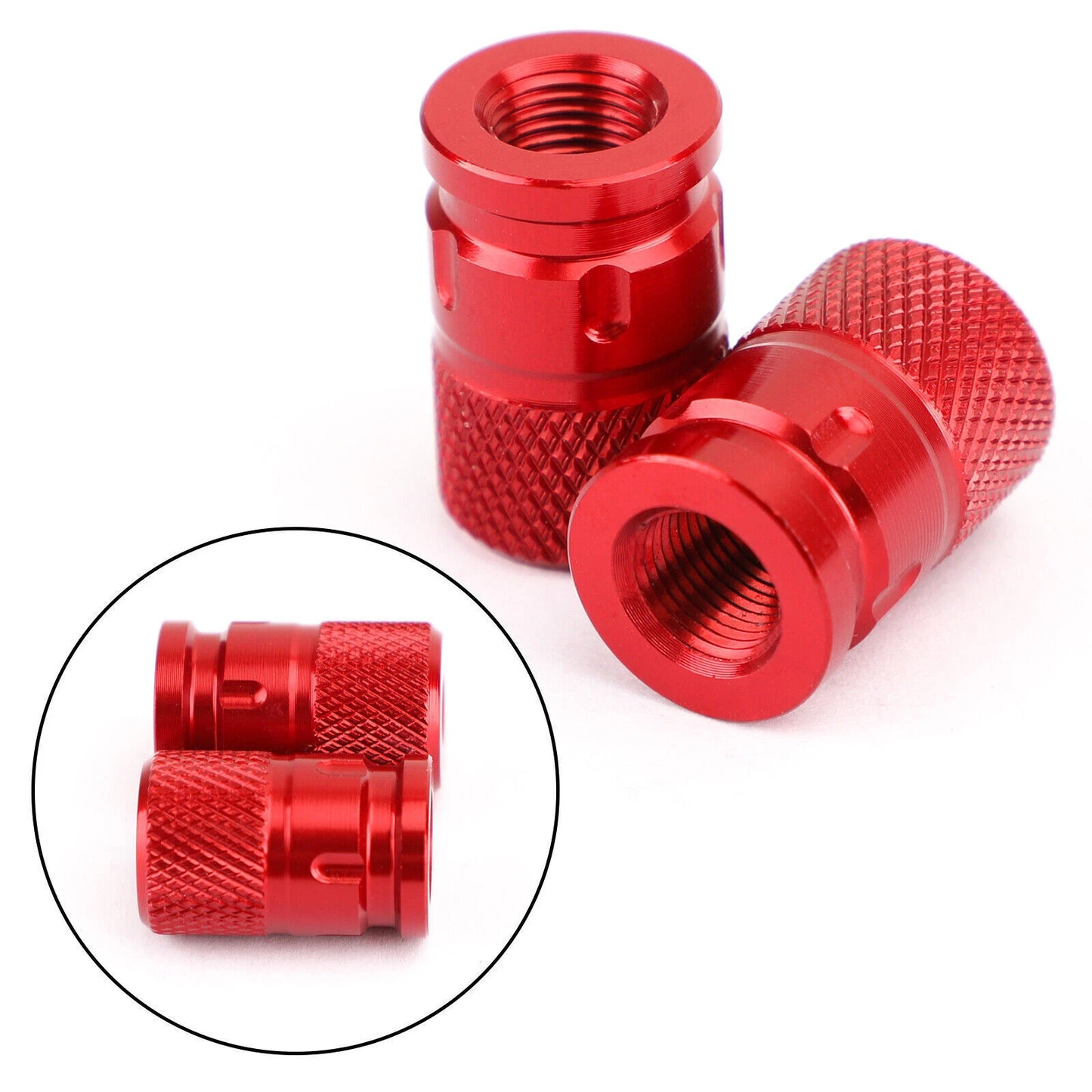 2 x Aluminium Anti-Theft Valve Caps for Car Motorcycle Bike MTB (F3)