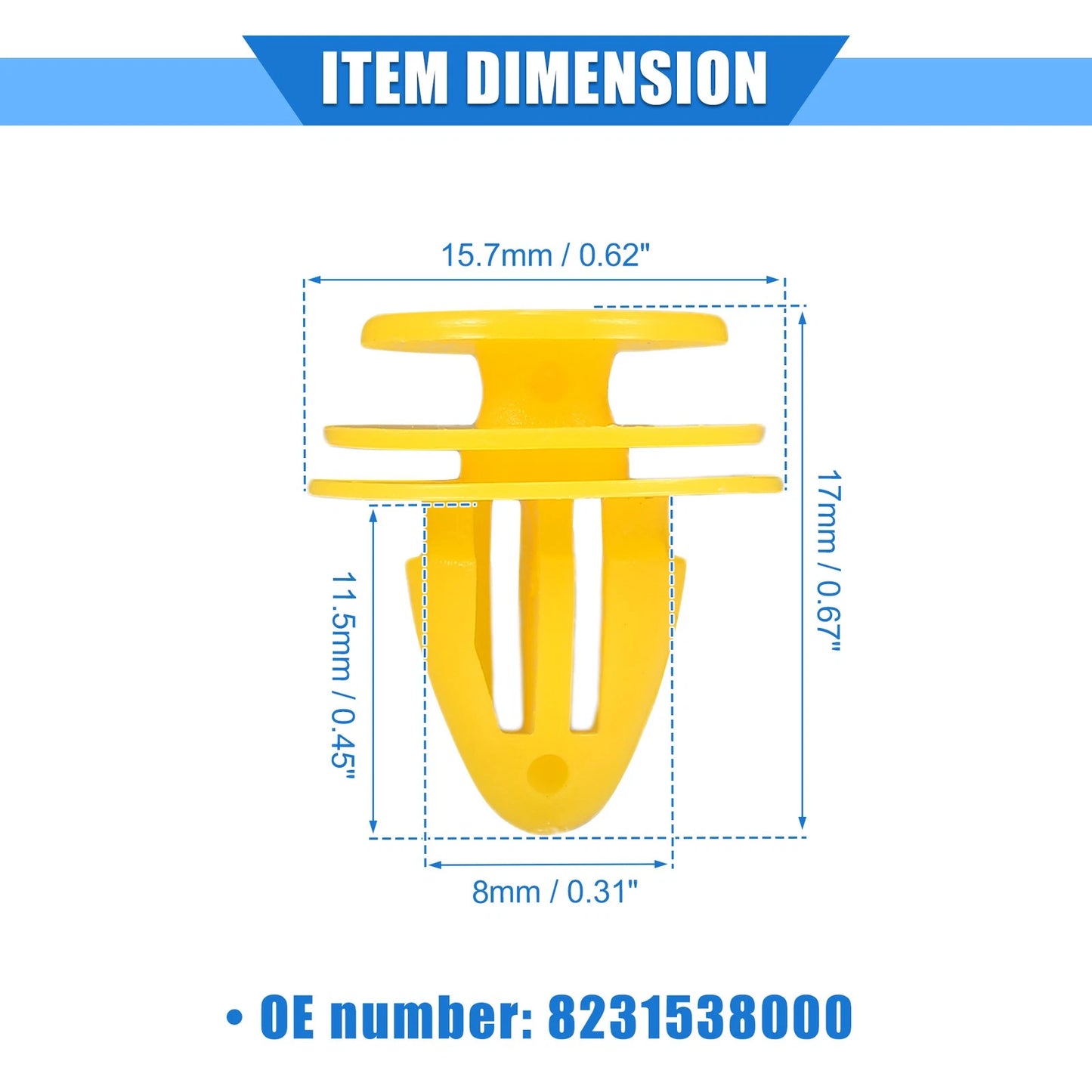 100 Pcs Door Trim Panel Retainer Clip Fasteners for Chevrolet Aveo (2004-2011)