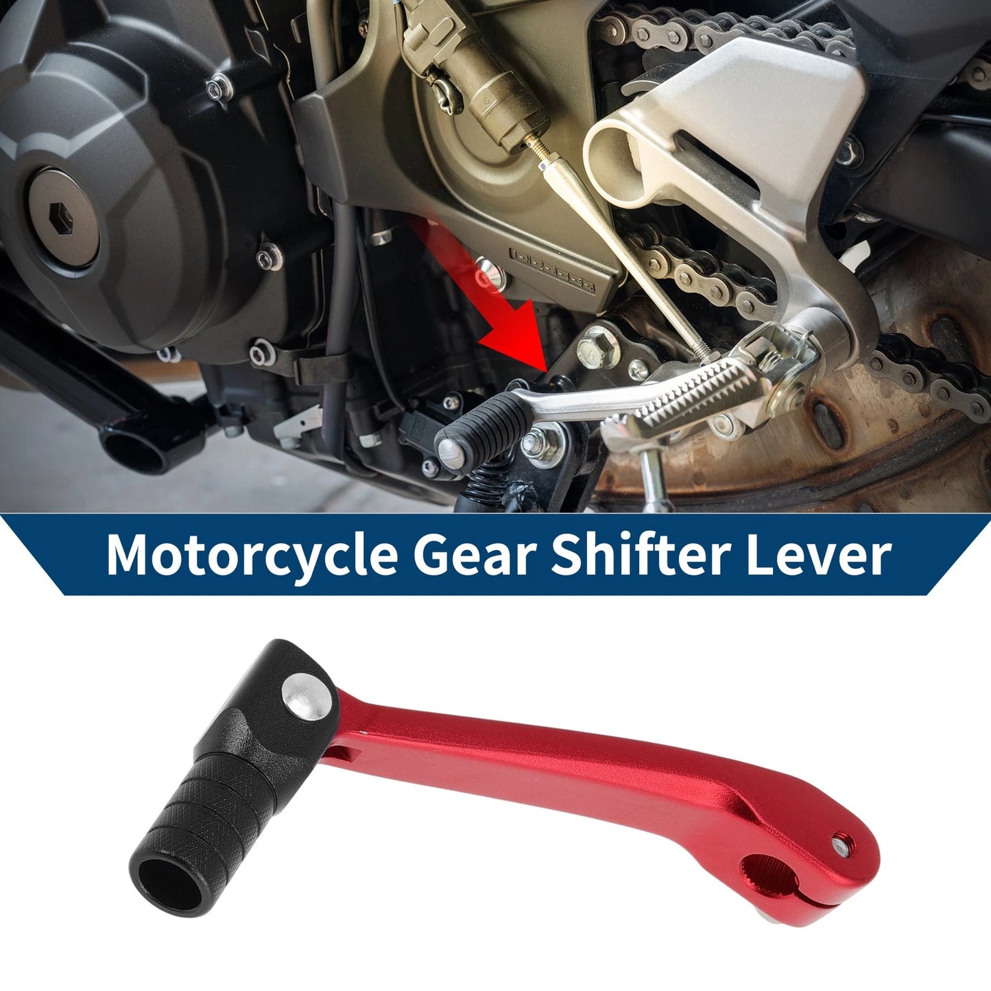 Folding Shifter Lever for Honda CRF150F 2003-2017 Red Black