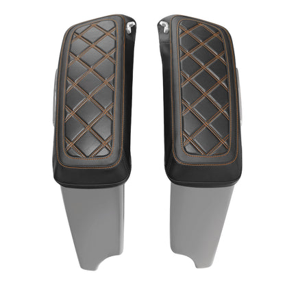 Black Saddlebag Lid Covers for Harley Touring Road King Street Glide (14-23)