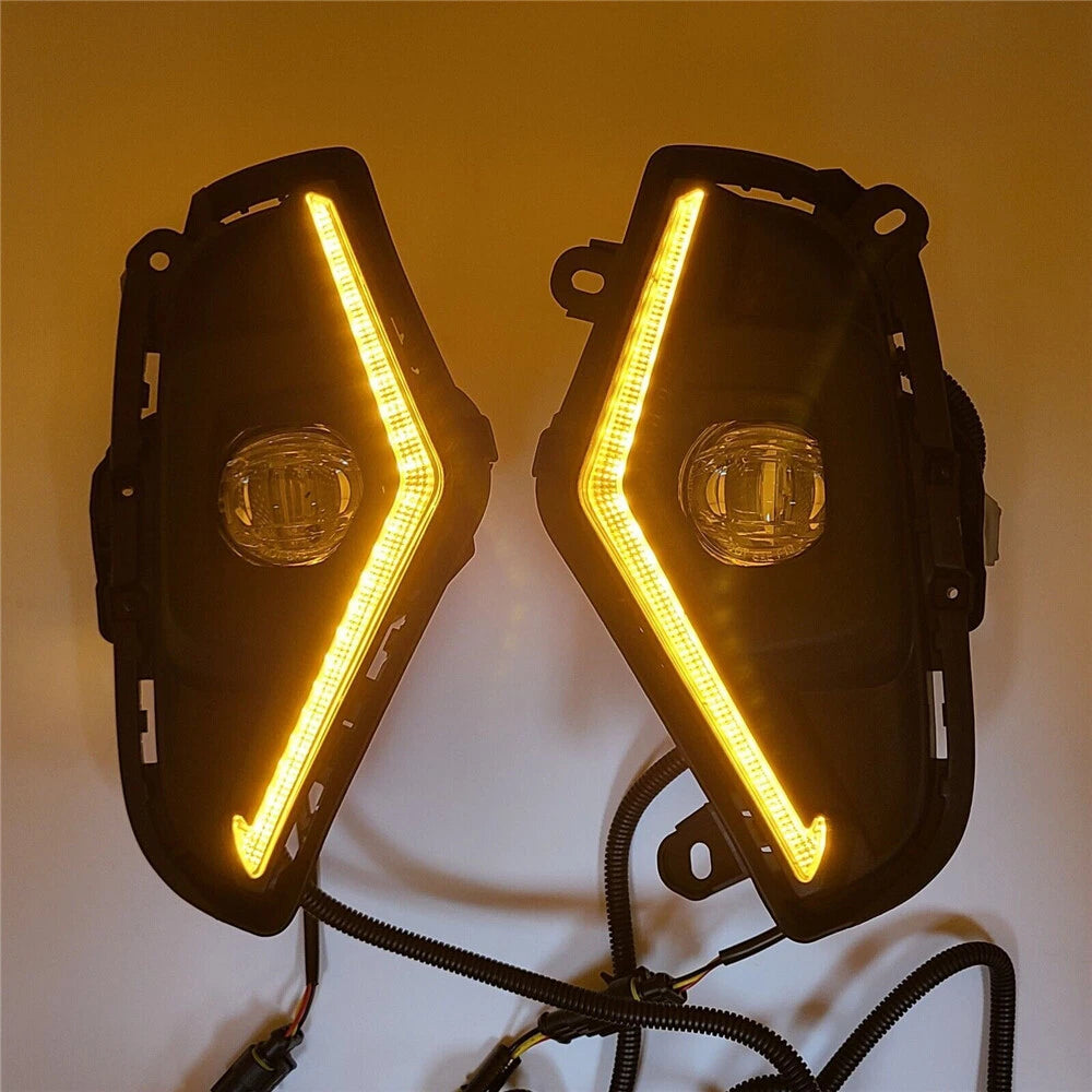 LED Fog Lights Dual Color DRL Signal Wires for RAV4 (2019-2023)