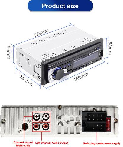 Bluetooth Music Radio 1DIN Car Stereo MP3 Player for Nissan Navara (2006-2015)