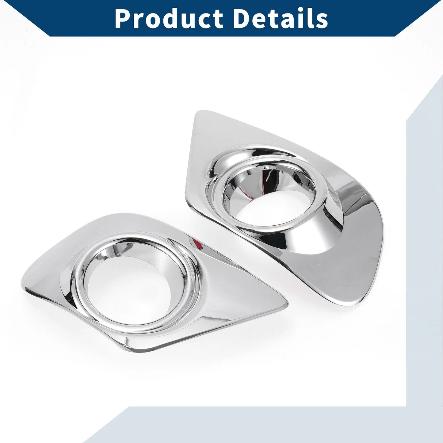Rear Left, Rear Right 1 Pair ABS Silver Tone for Dodge Journey (2011-2018)