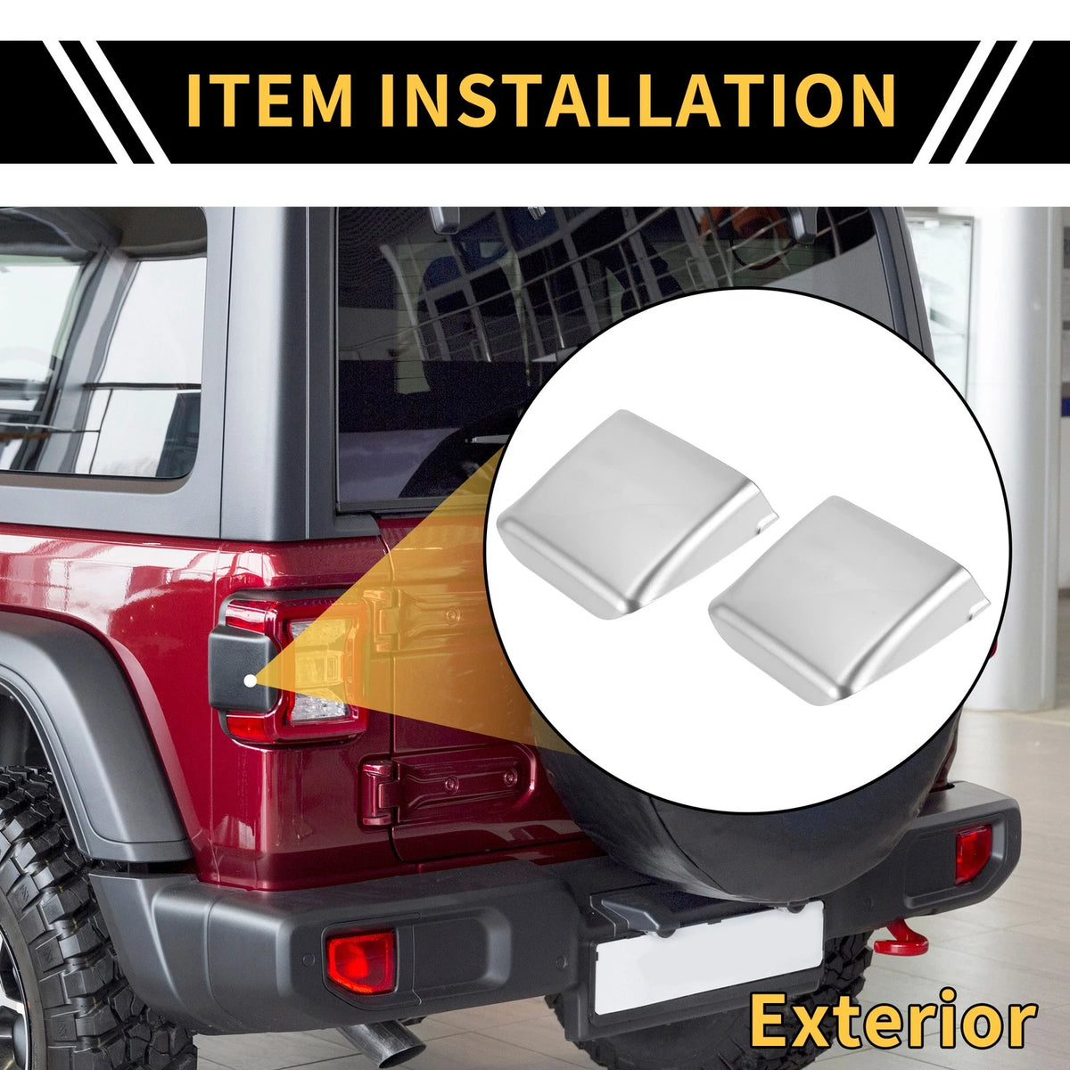 Tail Light Cover Trim for Jeep Wrangler JL JLU 2018-2024 Silver Tone