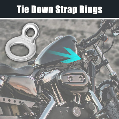 Stainless Steel Motorcycle Tie Down Anchor Hook Strap Rings / 12pcs