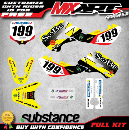 Custom Graphics Kit SOBE Style for Suzuki RM 65 (2000-2019) Decals