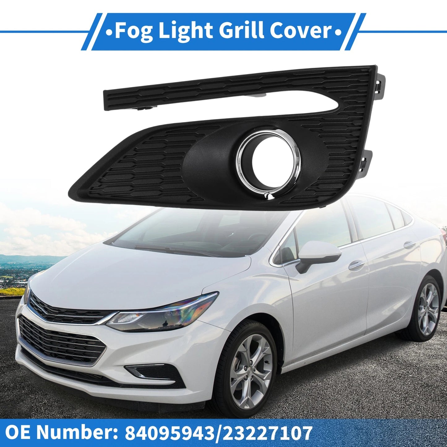 1 Pc Front Right Fog Light Grill for Chevrolet Cruze (2017-2018)