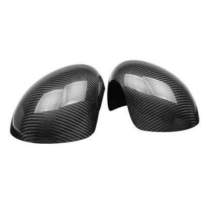 Carbon Fiber Rear Mirror Cover Trim Fit For Power Folding Mini Cooper 2007-2013