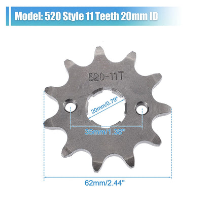 11T Front Engine Sprocket 20mm ID for Dirt Pit Bike ATV