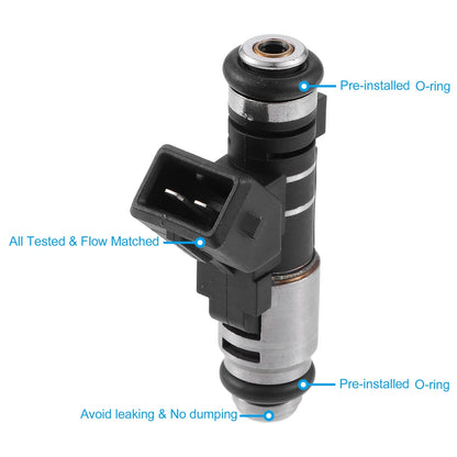 4 Pcs Fuel Injector for Citroen C2 C3 1.1L, Peugeot (2003-2013)
