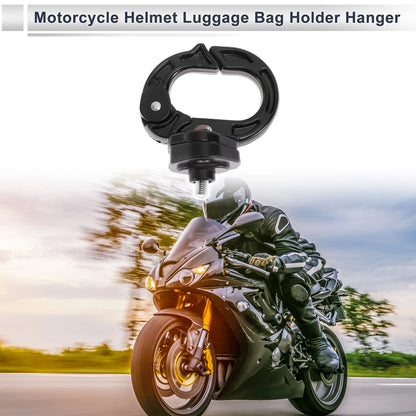 Round Shape Aluminum Alloy Motorcycle Hanging Hook 1 Pc Black