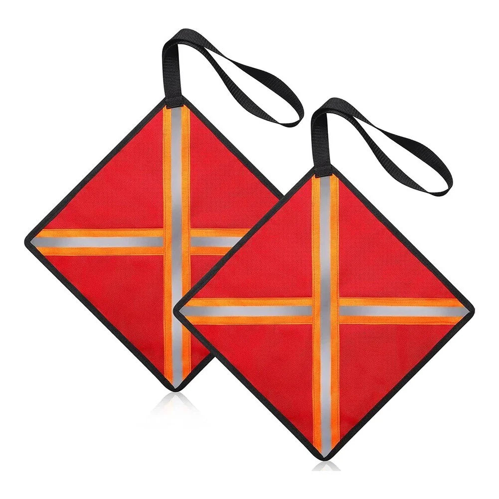 2pcs Safety Flags Reflective Strips for Boats/Kayaks/Trucks 32x32 cm