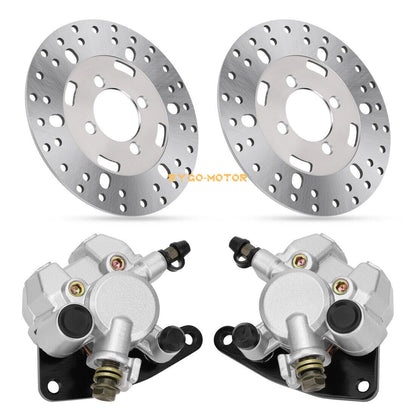 Front Brake Calipers & Brake Rotors for Yamaha Big Bear 350 400 YFM350 YFM400