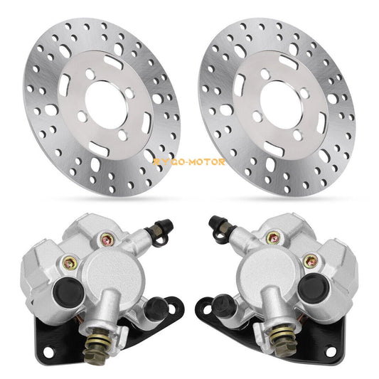 Front Brake Calipers & Brake Rotors for Yamaha Big Bear 350 400 YFM350 YFM400