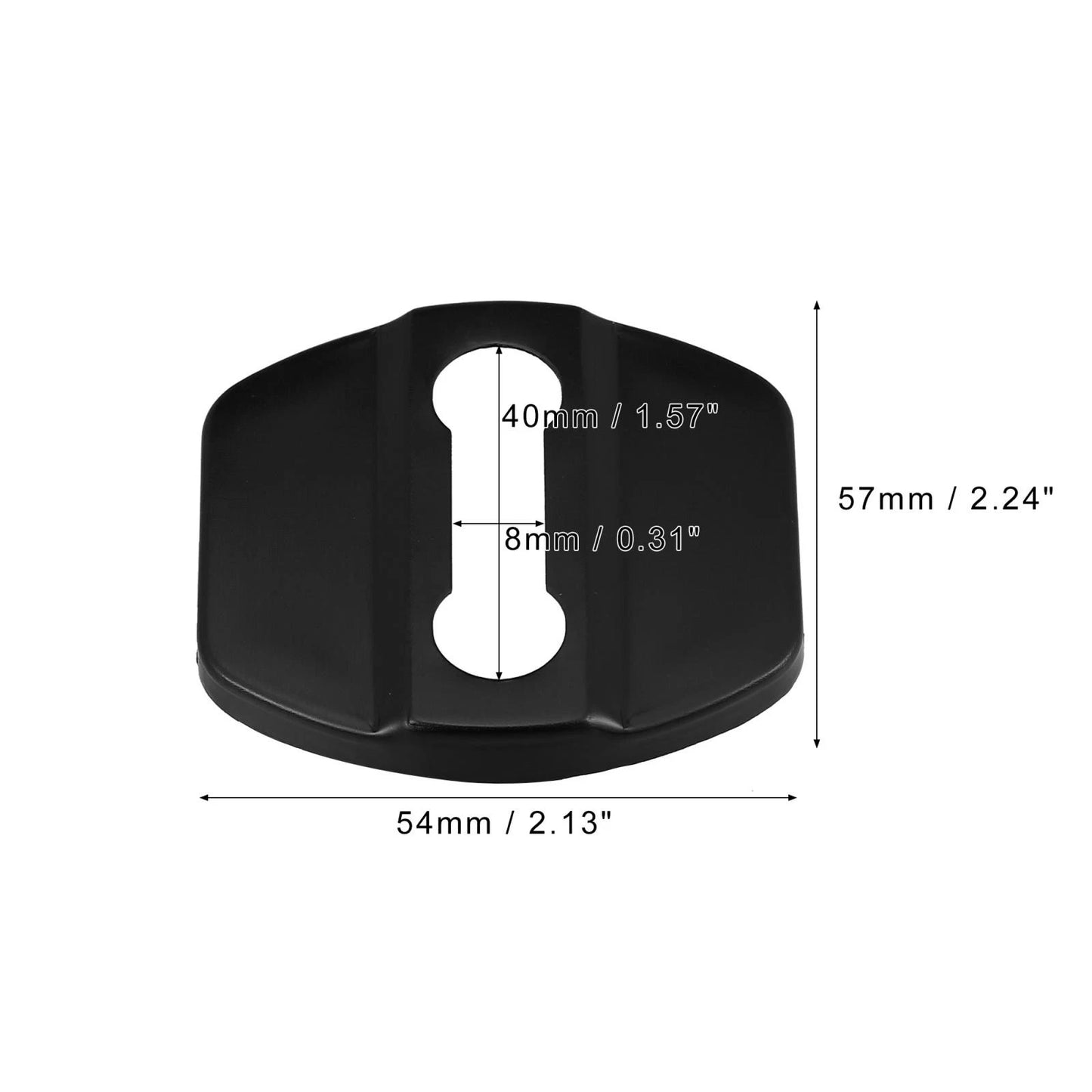 4pcs Door Lock Latches Covers Stainless Steel for Nissan Infiniti Black