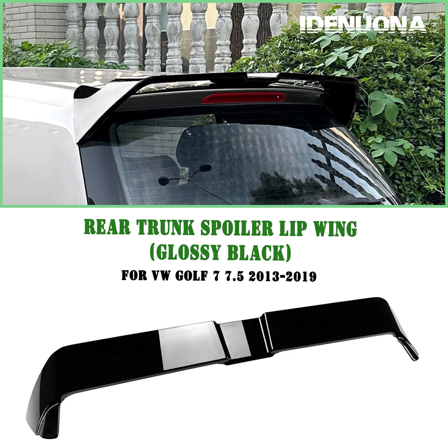 Gloss Black Rear Spoiler Lip for VW Golf 7/7.5 (2013-2019)