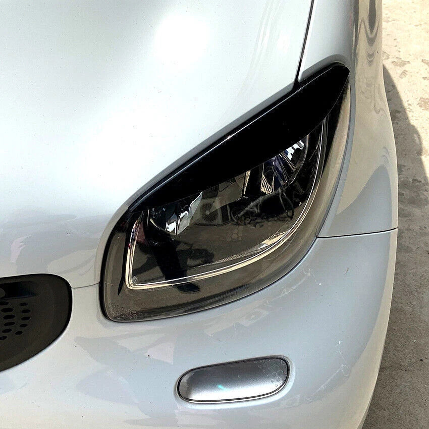 Headlight Eyelid Trim Glossy Black for Mercedes Benz Smart (2014-2021)