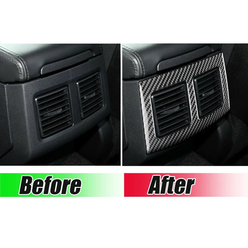 Dry Carbon Fiber Rear Air Vent Panel Frame Bezel for Dodge Challenger (2008-2014)