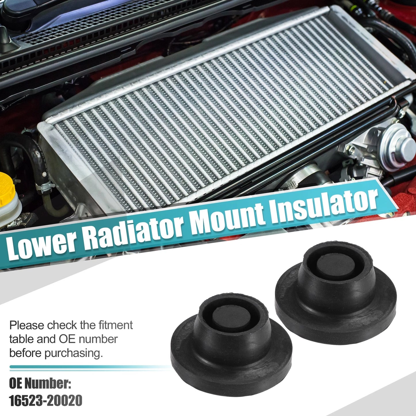 2 x Upper Radiator Mount Insulator for Toyota Camry (2007–2011)