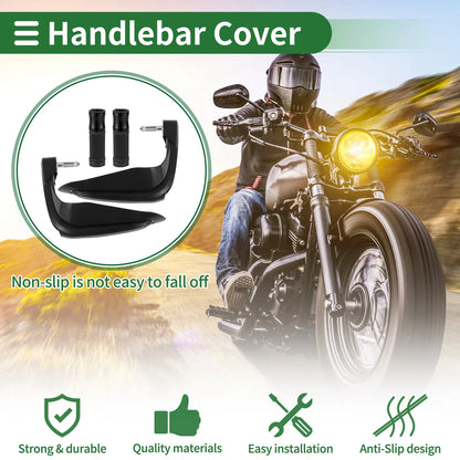 2 x Hand Grips Covers for Motorcycle Aluminum Alloy Black