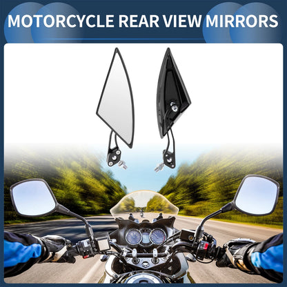 M8/M10 1set Rear View Mirrors Handlebar Mirrors Black Aluminum Alloy for M8/M10