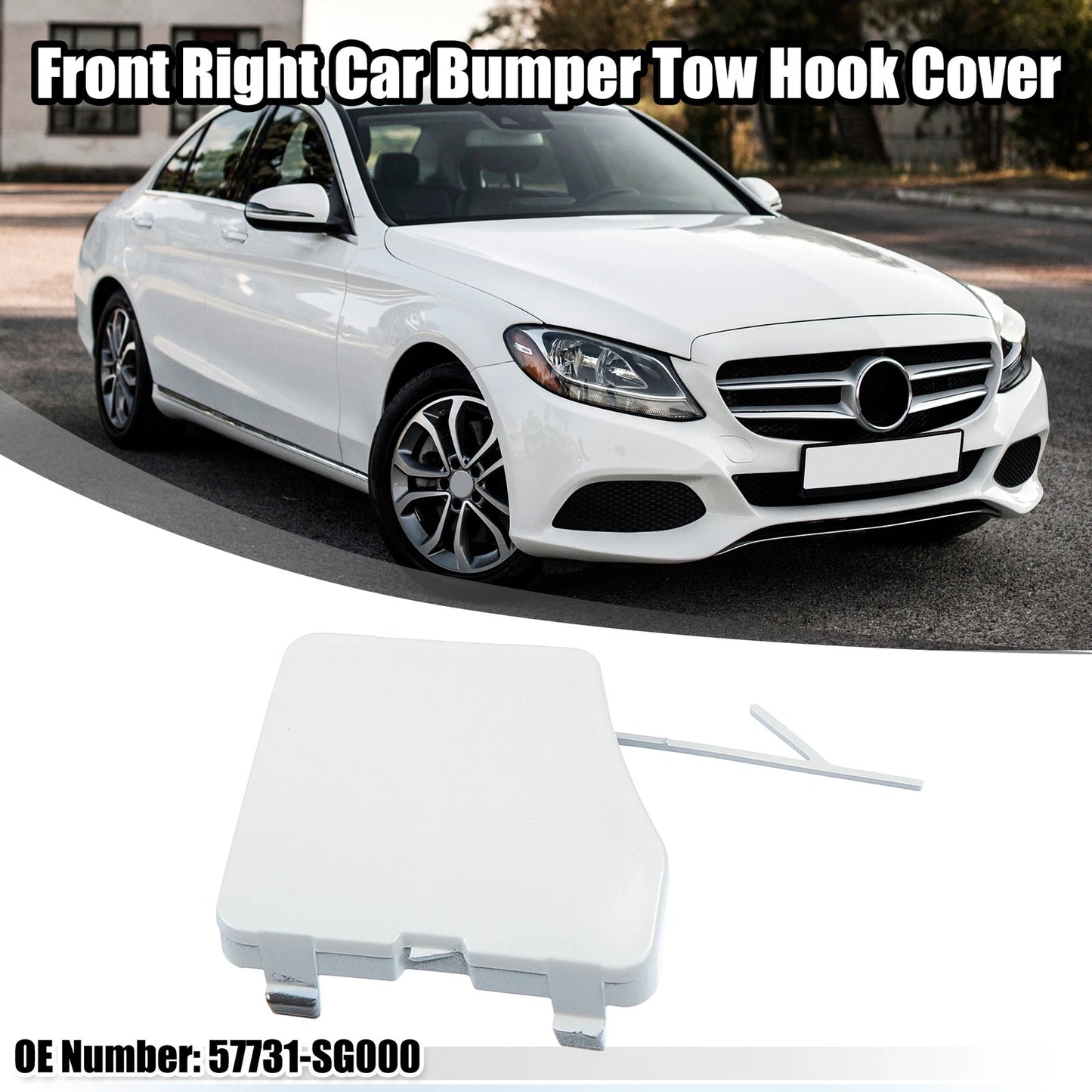 Front Right Tow Hook Cover for Subaru Forester (2015-2018) - White