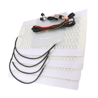 Universal 12V Carbon Fiber Heated Seat Pads  Dual Control Set