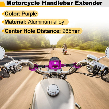 Balance Bar Extender Bracket / 265mm / Center Hole Purple for Motorcycle
