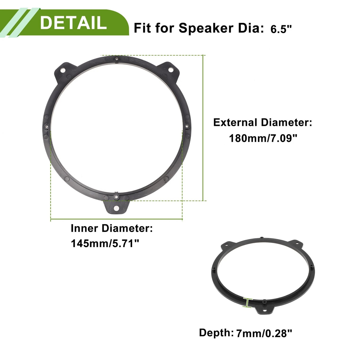 6.5" Speaker Spacer Adapter for BMW 3 E46 (1998-2006)